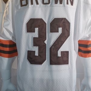 Jim Brown autographed jersey used